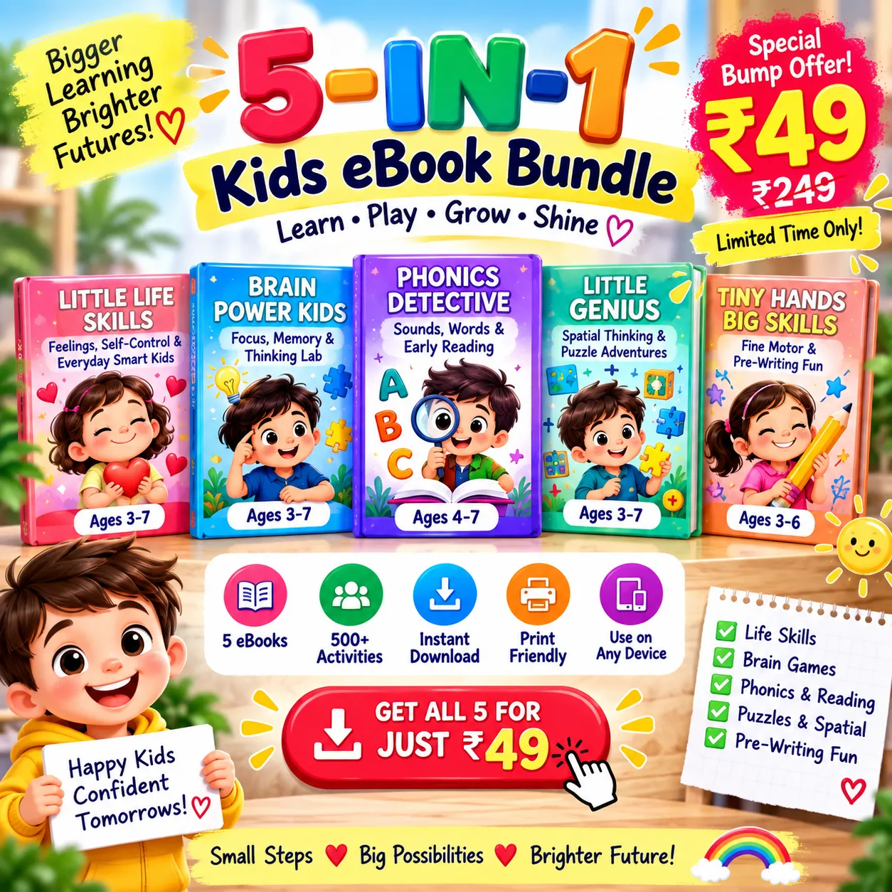 5 eBooks Kids Bundle - Special Bump Offer